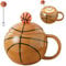 Tazza dolce coperchio e cucchiaio, 500 ml dolce tazza da caffè in ceramica, tazza novità per caffè, tè, latte, basket