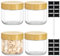 TranRantic 4 Pièces Pot Overnight Oat Verre, 300ml Bocaux en Verre avec Couvercle Hermétique, Pot Yaourt Réutilisable, Meal Prep Containers Verre pour Yaourt Céréales
