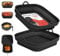 Alyvisun Silikonform für Heißluftfritteuse 2Stück Quadratisch Silikon Airfryer Form, Wiederverwendbar Silikoneinsatz Zubehör für Air Fryer, Mikrowelle, Ofen (Schwarz), Silicone