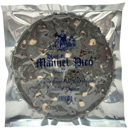 Hijos de Manuel Picó - Torta de Turrón de Chocolate Artesano 200 g - Chocolate con Almendra Crujiente - Sin Gluten - Elaboración Tradicional en Jijona - Gourmet