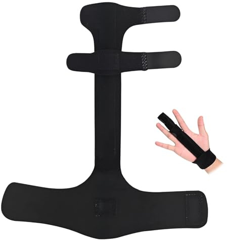 Aisikoo Fingerschiene Mittelfinger, verstellbare Fingerschiene Zeigefinger | Gezielte Aluminium Fingerschiene Ringfinger Fixierung, weiche Fingerstütze bei Arthrose, Links & Rechts