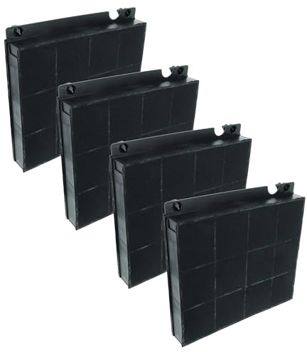 vhbw 4x Aktivkohlefilter kompatibel mit AEG X66264MK1 | X69163MK1, X69263MD2, X69264MD1, X66264MD1, X69263MI1, X69163MD10 Dunstabzugshaube
