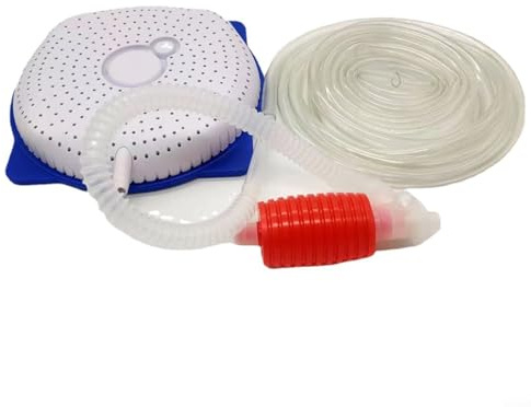 CWOQOCW Kit de pompe à siphon avec tuyau de vidange de 4,9 m pour piscines hors sol, évacuation de l'eau non électrique, installation facile et design portable