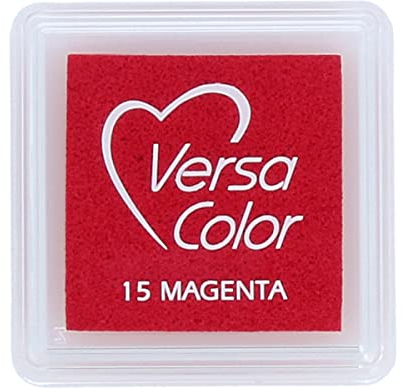 Tsukineko VersaColor Stempelkissen - Violett, Magenta - Klein - Deckend, Wassbasis - Wasserfest - Embossing