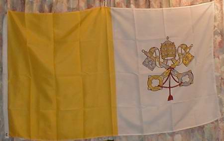 Buddel-Bini Flagge Fahne ca. 90x150 cm : Vatikan Papst Vatikanflagge Vatican