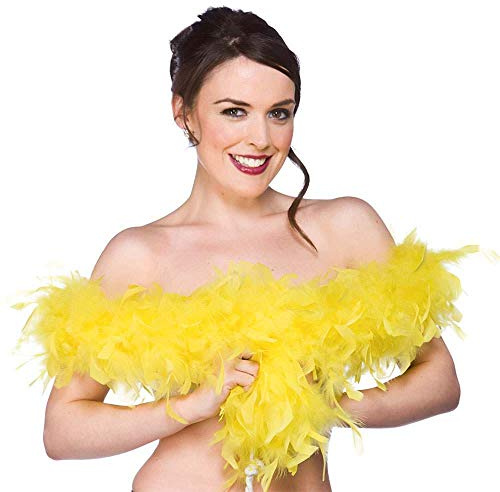 Deluxe Feather Boa Super Soft Lady Feather Boa/Yellow 60g/1.7m