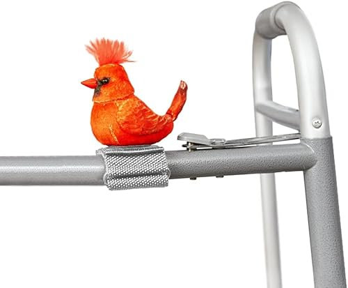 Joy for All Walker Squawker fröhlicher Animatronik-Vogel, der Ihnen Gesellschaft leistet und Sie an Ihre Gehhilfe erinnert - Kardinal