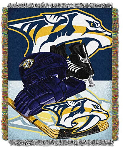 The Northwest Company NHL Nashville Predators Home Ice Advantage Woven Tapestry Throw Blanket, 48 x 60