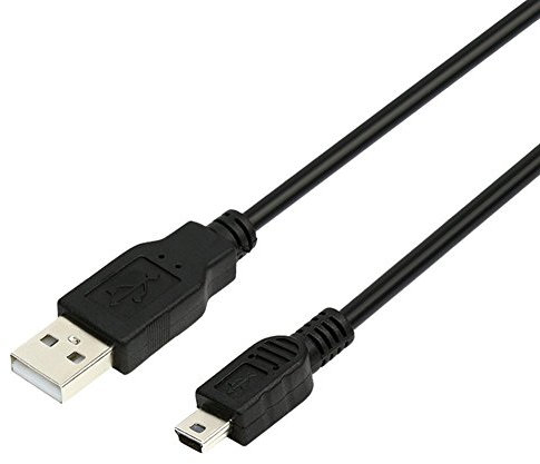 LILMACC Câble USB 2.0 A mâle vers Mini B USB de synchronisation de données pour GoPro Hero 2/3/4, Manette PS3, Garmin Sat Nav, appareils Photo numériques, lecteurs MP3-2 m