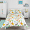 Bloomsbury Mill - Bettwäsche 200 x 200 cm Safari Tiere für Kinder – Doppelbett Bettwäscheset für Jungen und Mädchen – Zoo Tiere & Dschungel Wendebettwäsche und 2 Kissenbezug Set