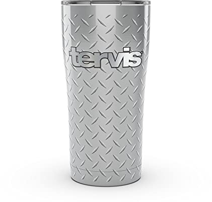 Tervis 1277443 Tervis Diamant Teller Edelstahl Glas mit Klar und Schwarz Hammer Deckel Klauenhammer, silber