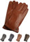 AKAROA ESTD 2019 Lederhandschuhe Herren TIM, Touchscreen Funktion, italienisches Leder, recyceltes Strickfutter aus 50% Kaschmir und 50% Wolle, 5 Größen S - XXL, cognac, XL-10