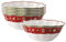 Villeroy & Boch Toy's Delight Lot de 6 bols 19 cm pour biscuits de Noël en porcelaine, motif de Noël, céramique, porcelaine de qualité supérieure, blanc/rouge