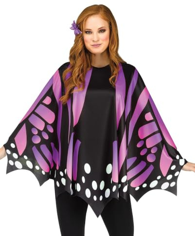 Horror-Shop Schmetterlings Flügel Poncho Karneval Kostümzubehör Lila