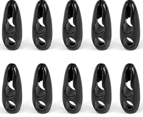 10x Seilhalter mit Klemme/Stopper für Gummileine 5mm / 6mm / 8mm Schotklemme Seilklemme Curryklemme Seil Tauwerk Leine Größe 5mm Seil
