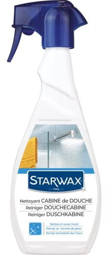 STARWAX - Anti-Kalk-Reiniger für Duschkabinen - Multi-Flächen-Reinigungsmittel - Reinigt, entfernt Kalk und gibt Glanz - Täglicher Gebrauch - Spray 500 ml