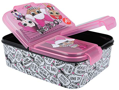 LOL Surprise Kinder Brotdose, Lunchbox, Sandwichbox, Bentodose, Eiskönigin 2 Anna Elsa Frozen PJ Masks, Spiderman, Avengers, Mickey, Paw Patrol, BPA frei, Kindergarten, Geburtstag (LOL Surprise)