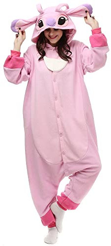 ZKomoL Animales Pijama Kigurumi Onesie Unisex Adultos para Fiestas y Cosplay Disfraz (XL, Rosado Stitchch)