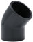 PVC-Winkel 45° I 50mm I 1 1/2 Zoll I Klebemuffe I PVC-Rohrmuffe mit 2-Anschlüssen I Rohr-Verbindungsstück I PVC-Rohr PVC-Fitting I bm071