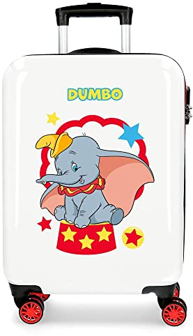 Disney Dumbo Kabinentrolley, Mehrfarbig, 38 x 55 x 20 cm, Hartplastik, seitlicher Kombinationsverschluss, 34 l, 2 kg, 4 Räder