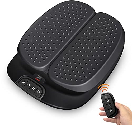 SNAILAX Massage Pieds Vibration Réglable avec Chaleur, Télécommande, Chauffe-Pieds, Appareil de Masseur Pieds électrique pour Circulation et Relaxation Des Pieds,Cadeau Maman Papa Homme Femme (Noir)