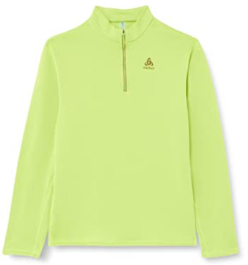 Odlo Herren Langarm Shirt mit halben Reißverschluss Berra, Lime Green, XXL