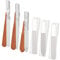 DICOSMETIC 4Sets Stainless Steel Nail File Glass Nail Polish File Heavy Duty Nail Buffer with Leather Sheath Double Sided Crystal Nail File Anti-Slip Manicure Pedicure Tools Nail Grooming