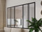 Vente-unique - Verrière coulissante en Aluminium thermolaqué Noir 180x130 cm - Ravena