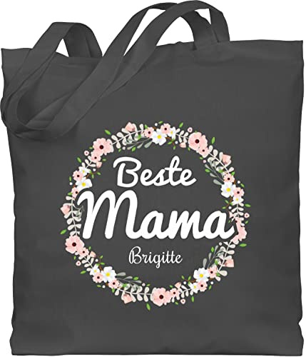 Geschenk mit Namen personalisiert by Shirtracer - Baumwolltasche - Beste Mama Mutti mit Namen