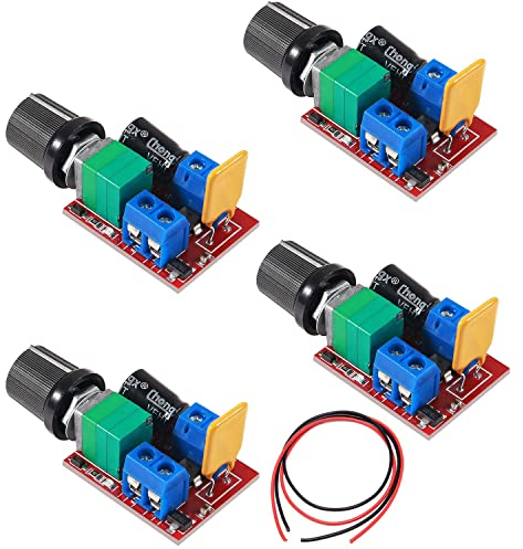 RUNCCI-YUN 4 Pezzi 3v 6v 12v 24v 35v 5A DC Regolatore di Velocità del Motore PWM,Dimmer LED,Modulo Interruttore Regolabile Velocità Interruttore di Controllo della Velocità