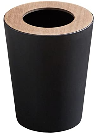 LOVIVER Conteneur à ordures poubelles Grande sans Couvercle Poubelle Poubelle intérieur pour intérieur extérieur Maison Salle de Bain Salle de Bain, 9L Noir