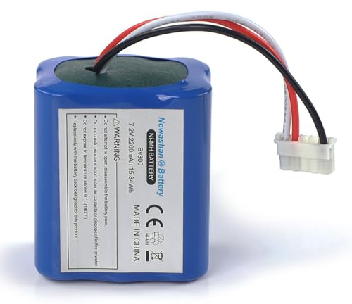 NEWASHAN Batteria di ricambio per iRobot Braava 380 380T 390T 300 381 2000 Mint 5200 5200B 5200C 7,2V 2200mAh Ricaricabile Ni-MH Batterie Accu Aspirapolvere Robot di Pulizia Lavatrice Scopa