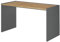 Lomadox Schreibtisch Arbeitsplatz Homeoffice, anthrazit mit Eiche, B/H/T ca. 143/76/62 cm