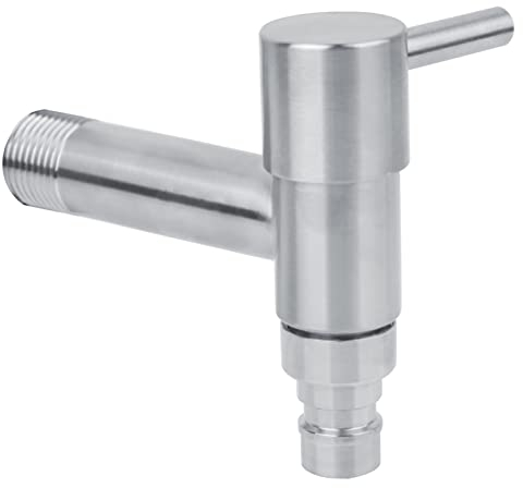 G1/2-Zoll-Gartenhahn, 304 Edelstahl, Außenwandmontage, Wasserhahn-Adapter, Wäsche, Badezimmer, Waschmaschine, Wischmopp, Teich, Bibcock, Einzelkalt, für Poolwanne, Einzelgriff
