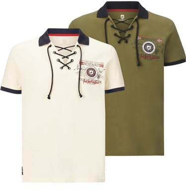 Jan Vanderstorm Herren Doppelpack Poloshirt Eljar | | kurzarm Polohemd | reine Baumwolle | große Größen L-7XL