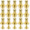 sourcing map 15 Sets Messing-Kugelkopf-Nieten, 4 mm Durchmesser, Schraubverschluss, Nippelniete für Heimwerker, Lederwaren, goldfarben