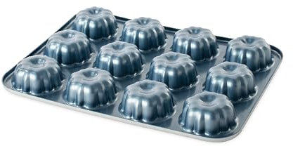 Nordic Ware Formed Mini Bundt, 12 Cavity Cupcake, Twilight Blue
