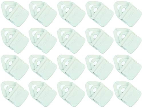 20 x Holdon® MINI Clip Weiss - Klammer Klemme Befestigungsöse für Banner, Zelt, Planen, Molton - BO-Camp/Isabella