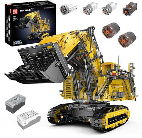 Mould King 17070 MOC Technik Ferngesteuert Bagger für Libo R 9800 Raupenbagger, 4767 Teile Technologie LKW-Modell Klemmbausteine Bauset Spielzeug für Erwachsene Mit 6 Motoren