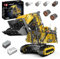 Mould King 17070 MOC Technik Ferngesteuert Bagger für Libo R 9800 Raupenbagger, 4767 Teile Technologie LKW-Modell Klemmbausteine Bauset Spielzeug für Kinder und Erwachsene Mit 6 Motoren