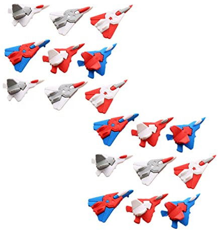 BESTonZON 18 Stk Radiergummi Mini-radierer Für Kinder Topper Flugzeuge Für Kinder Süßer Puzzle-radierer Jet Puzzle Für Kinder Schulbedarf Mini-spielzeug Spielzeug Für Ebene