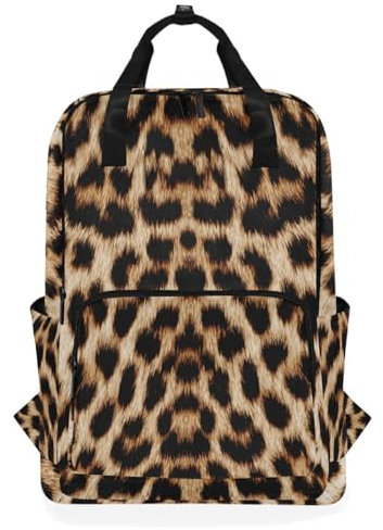 Mnsruu Versatile Casual Daypacks Anti Theft Women Laptop Backpack Leopard Print Cheetah Pattern Bookbag for Teenage Girls Colleage Men School Backpack Travel Business Rucksack