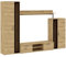 Oggi Schrankwand | Wohnwand – 4 Elemente Wohnzimmerschrank | Modernes Design, Möbel für EIN gemütliches und bequemes Zuhause, praktisch, Eiche Artisan
