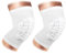 ZODEYI Wrestling-Knieschoner, kurze Kniebandage, Kompressionsmanschetten für Fußball, Basketball, Volleyball, 2 Stück, Weiß