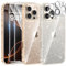 AROYI 5 in 1 Clear Glitter Case Compatible with iPhone 16 Pro Case with 2 Screen Protector and 2 Camera Lens Protector, Soft Bumper Sparkle Bling Women Girls Phone Case for iPhone 16 Pro 6.3