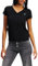 Karl Lagerfeld Jeans Slim V-Neck Tee, Women, Black, T-Shirt