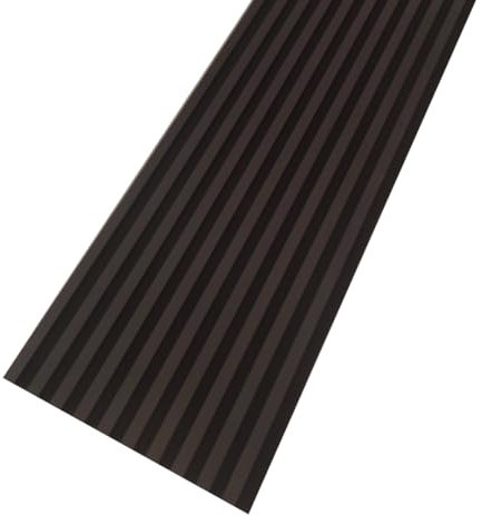 MEBANO. Akustikpaneele Holz 240 x 53 cm, Farbe: Schwarz Matt Wandpaneele, Holzpaneele Wand, Moderne Lamellenwand auf Filz, MDF Wandverkleidung
