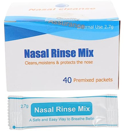 minkissy Nose Salt Sachets Instant Nasal Rinse Salt Packets 2.7g Saline for Nasal Cleaning Care
