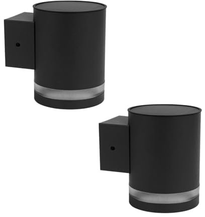 Lumisky 2 x Solar-LED-Wandleuchte, warmweiß, 2 x Helio, Höhe 11,5 cm