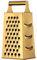 Cheese Grater, Stainless Steel Box Grater with 4 Sides and Handle 9.3 Inch Height Vegetable Slicer Graters for Kitchen, Cheese, Vegetables, Potatoes, Ginger Gold